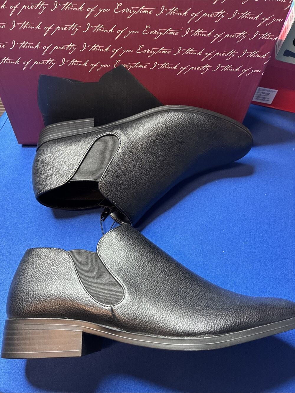 Kensie Sammy Black Stretch Comfort Women's Ankle Bootie US Size 10